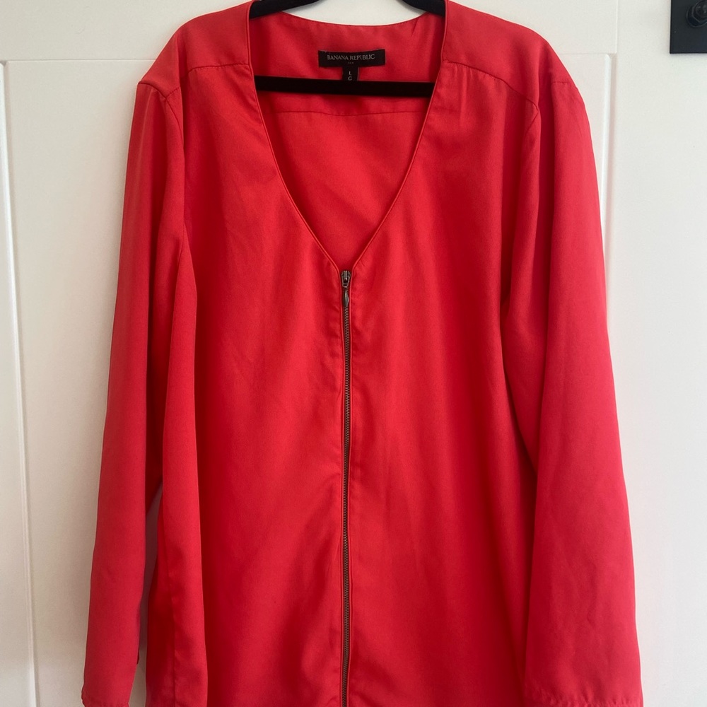 Bananas Republic Zip Up Blouse